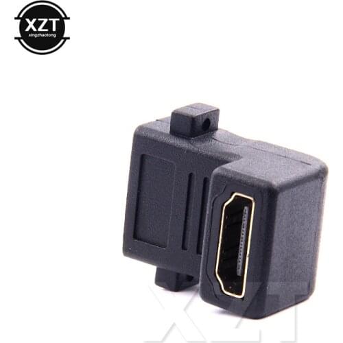 HDMI Cable Adapter Converters 90 Degree Angle HDMI to HDMI Female for 1080P HDTV Cable Adaptor Extension Coupler Connector