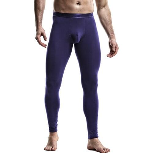 Long Johns Men Autumn Winter Warm Thermal Pants Peni Pouch Underwear Pants Breathable Under Trousers Man Sleepwear A30