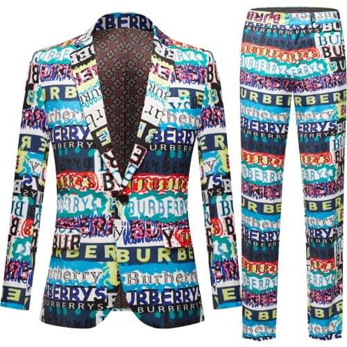 Men Suit Bridegroom Wedding Tuxedo New Style Blazer Pattern Jacket Vest Pant 3 Piece Slim Fit Black White Mens printed suit