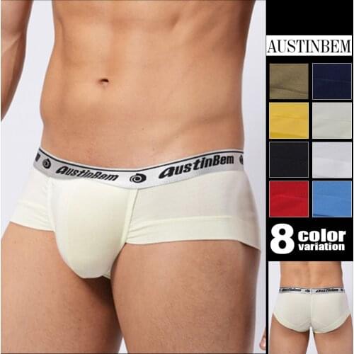 Modal mens underwear breathable sexy underwear three-dimensional bag cotton mens boxer shorts solid color sports briefs youpin