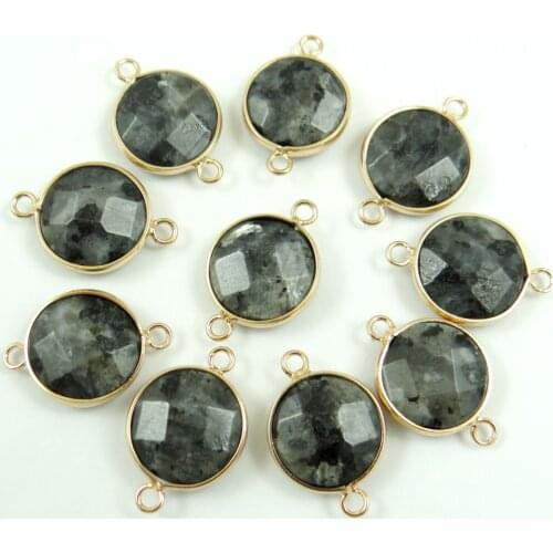 Natural stone Turquoises Quartz crystal tiger eye Bracelet Connector Pendant for diy Jewelry making necklace Accessories12pcs