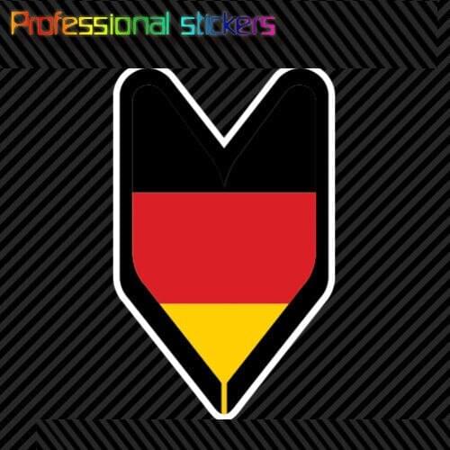German Driver Badge Sticker Die Cut Decal Wakaba Leaf Soshinoya Germany DEU DE Stickers for Motos, Cars, Laptops, Office Supplie