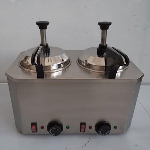 Stainless Steel Pump Nacho Cheese Dispenser Commercial 2pots Nacho Cheese Warmer