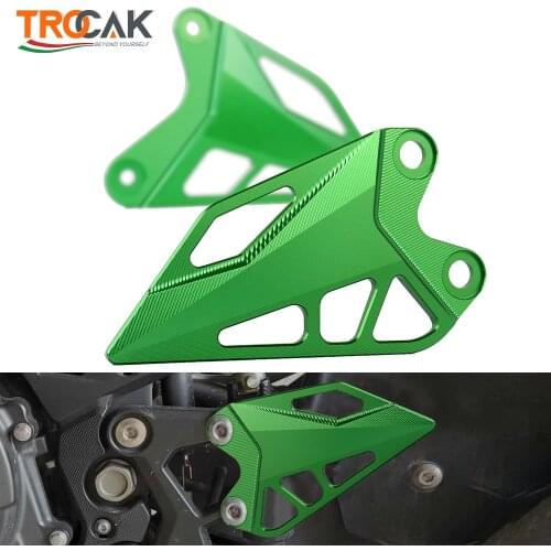 One pair Motorcycle Accessories For KAWASAKI Z400 NINJA400 NINJA 400 FootPeg Footrest Rear Heel Plates Guard Protector