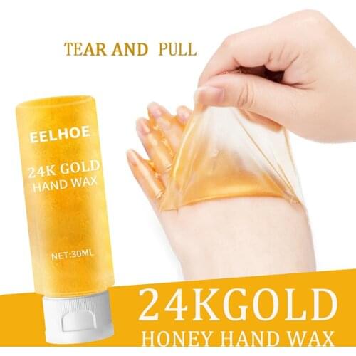 24K Gold Honey Peel Off Hand Wax Whitening Moisturizing Fine Lines Hand Care Exfoliating Calluses Hand Wax