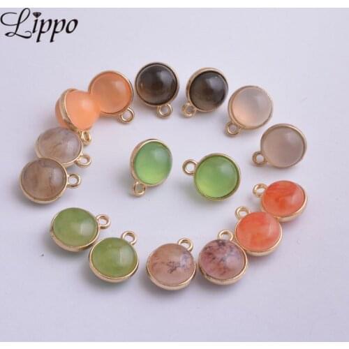 16pcs 14*17mm Cabochon Glasses Charms Fit For Earrings Bracelet DIY Cute Jewelry