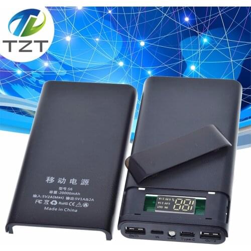 Portable 5V 6x18650 Power Bank Battery Box Shell Case DIY Type-C Micro USB Fast Charging Mobile Phone Charger Box Case