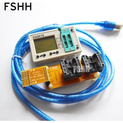 DATA FALSH series dedicated!CH2016 Programmer +208mil SOP8 Adapter for DATA FLASH chip 45DB161 45DB041
