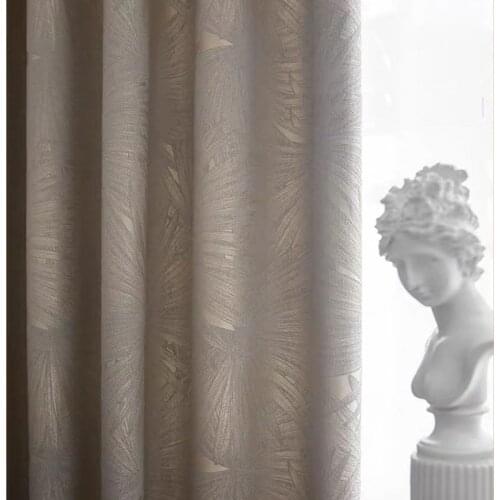 Modern Luxury Palm Leaf Jacquard Curtains For Living Rroom Bedroom Window Treatments Drapes Custom Nordic Home Ddecoration#4