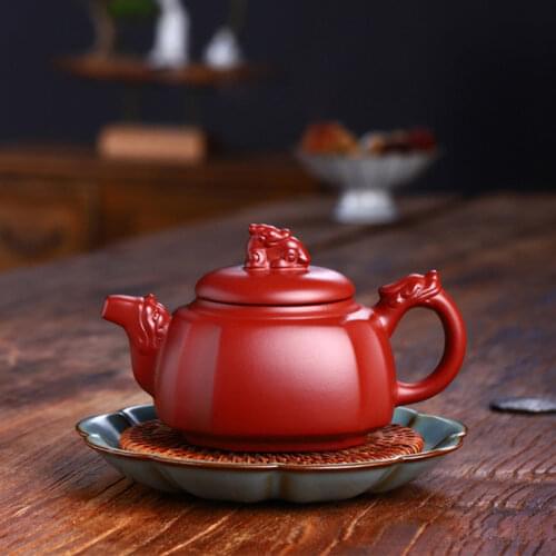Yixing 110ml Mini Purple Clay Pot Kung Fu Tea Set Handmade Small Teapot Household Oolong Tea Pu-erh Tea Teapot Turkish Tea Pot