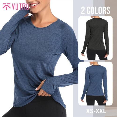 VUTRU Long Sleeve Yoga Shirts Sport Top Fitness Yoga Top Gym Top Sports Wear for Women Gym Femme Jersey Mujer Running T Shirt