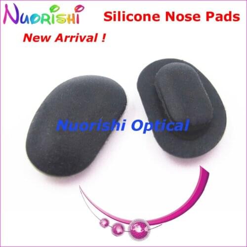 100pcs Si70 For Al-mg Sunglasses Nose Pads Black White Glasses Eyewear Eyeglasses Soft Silicone Nose Pads Free Shipping