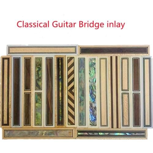 2pcs Classical Guitar Bridge Tie Block inlay PVC Wooden Guitar Bridge Rosewood Imitation Abalone Inlay Guitarra Parts