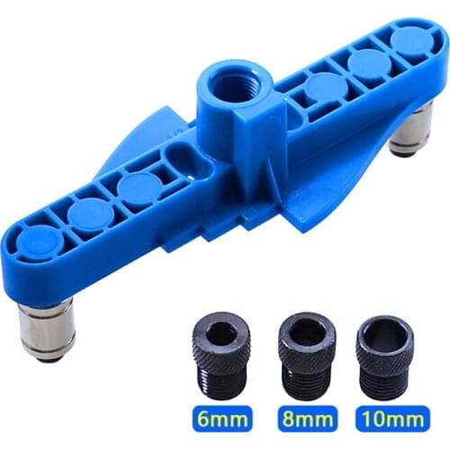 2 in 1 Straight Hole Puncher 6/8/10mm Woodworking Drilling Locator Wood Dowelling Self Centering Scriber Drill Guide Tools G8TB