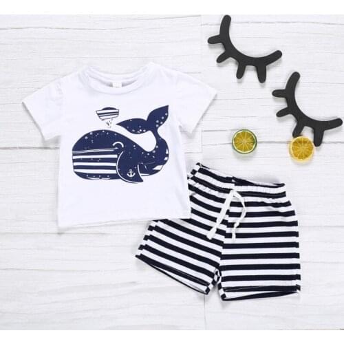 2020 Summer baby suit children soft shorts toddler boy girl t-shirt kids cartoon cute clothes 0-5Y