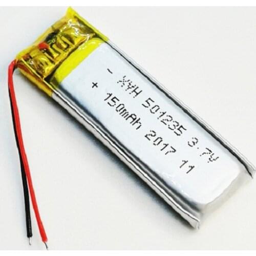 3.7V 501235 Rechargeable lithium ion polymer battery 150mAh LIPO li-ion Batteries for MP3 MP4 player bluetooth device