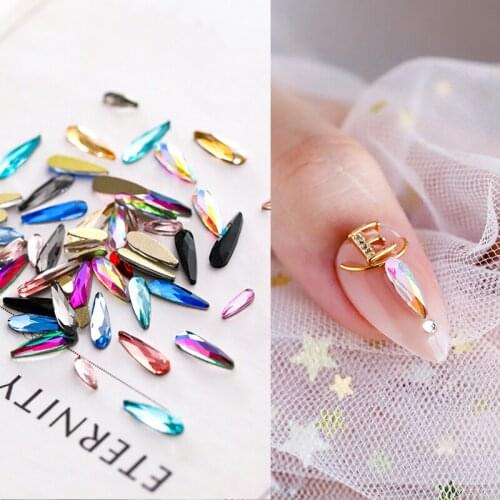 5pcs Clear Chameleon Jelly Nail Stone Micro Crystal Mini Conical Nail Line Stone Nail Art Decorations DIY Tools