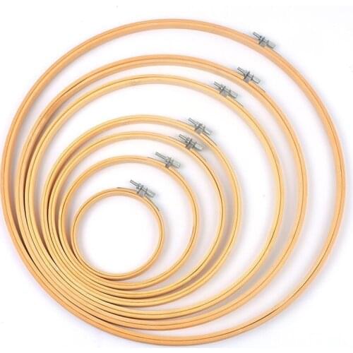 4 Size 18-26CM Bamboo Frame Embroidery Hoop Ring DIY Needlecraft Cross Stitch Machine Round Loop Hand Household Sewing Tools