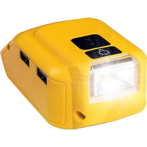 DCB090 Battery Adapter Converter Battery Power Source with Dual USB for Dewalt 20V Max 18V Lithium-Ion Batteries