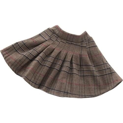 Children Skirt Casual Korean Plaid Toddler Baby Girls Pettiskirt 1 2 3 4 5 6 Years Kids Pleated Skirts Autumn High Quality Skirt