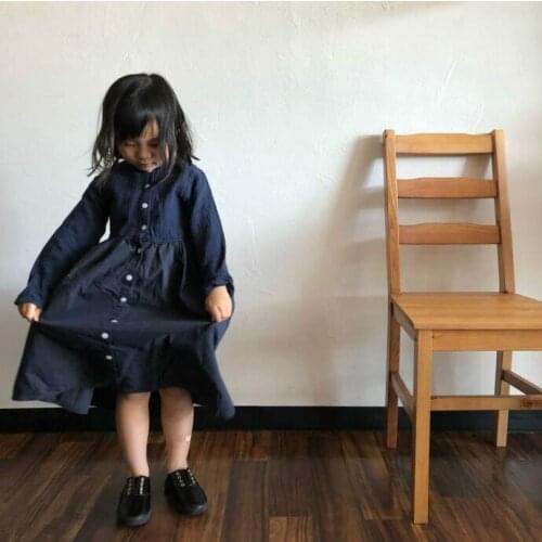 2019 INS Japan and Korea Kids Autumn Dress New Girls Dresses Two Colors Patchwork Baby Princess Dress for Infant Children,#5379