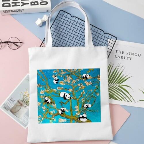 Van Gogh shopping bag shopper shopper jute bag grocery eco tote bag net bolsas ecologicas reusable ecobag sac toile