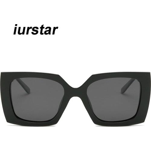 Iurstar Free Shipping New sol modern stylish men sunglasses flat top square designer glasses for women fashion vintage sunglass