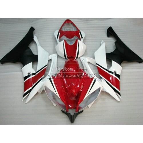 Injection mold motorcycle fairings For YAMAHA YZF R6 2008 2009-2013 2014 YZFR6 08-14 white red black customize fairing kit JL40