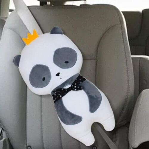 48cm Cute Cartoon Auto Safety Seat Belt Harness Shoulder Pad Cover Children Animal Protection Cover Cushion Support Car Pillow