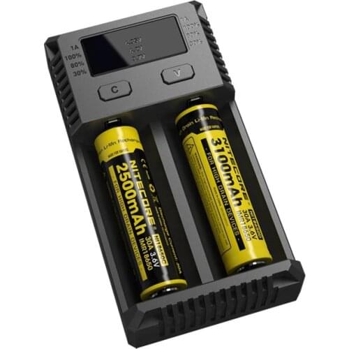 NITECORE NEW i2 Intellicharger Battery Smart Charger for Li-ion/IMR Nicd 16340 10440 AAA 14500 18650 26650 batteries