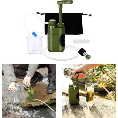 Portable Survival Water Filter Purifier Filtration Emergency Travel Family