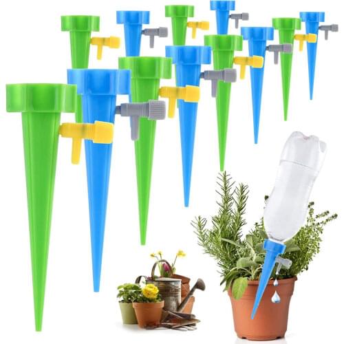 6/12pcs Auto Drip Irrigation Watering System Dripper Spike Kits Household Plant Flower Automatic Waterer Tools