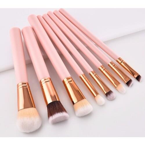 ENNKE High-Quality Brand Synthetic Hair Eye Shadow Concealer Contour Repair Ability 8 Makeup Brush Kit Tools