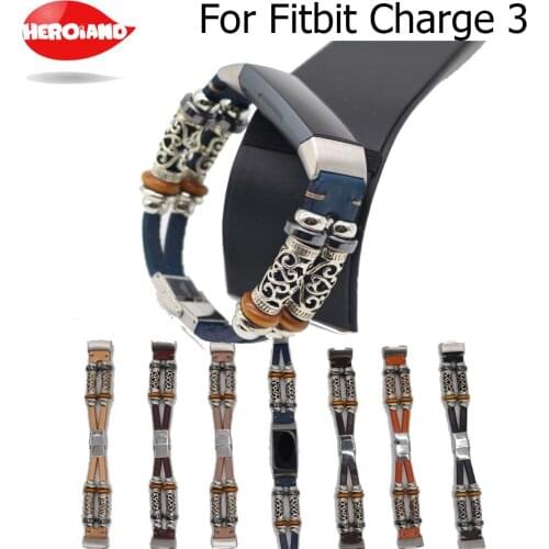 High Quality Replacement Leather Wristband Band wrist Strap band Bracelet For Fitbit Charge 3 Watchbands Correas de reloj bandje