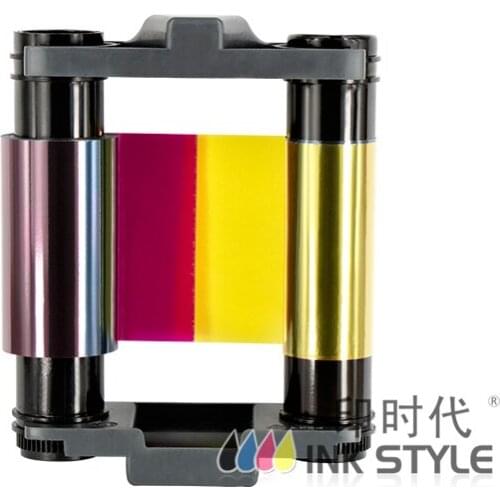 10pcs/Lot Badgy CBGR0100C Full Color Panel YMCKO Ribbon 100prints use in Badgy100 200 Card Printer