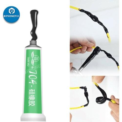 704 Fixed High Temperature Silicone Rubber Resistant Insulated Sealing Glue Waterproof for Electronic Insulation and Bonding