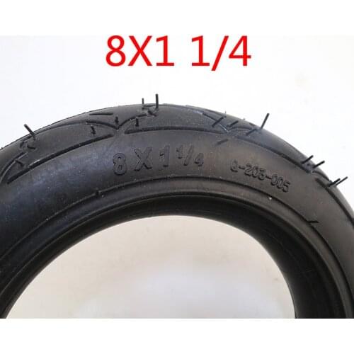 Free shipping 8 Inch 8X1 1/4 Scooter Tire & Inner Tube Set Bent Valve Suits A-Folding Bike Electric / Gas Scooter QINDA Tyre