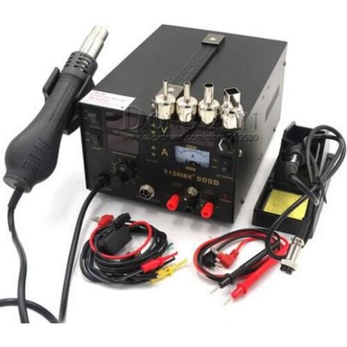 Free shipping Saike 909D 3 in 1 Soldering Station Heat Air Gun Solder Iron110V or 220V Saike 909D 3 in 1 Soldering Station