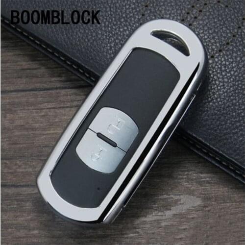 BOOMBLOCK 1PCS Car-Styling For Mazda CX-5 CX5 CX-7 CX-9 MX5 2 3 6 Axela Atenza 2016 2017 Zinc alloy Car Key Cover Case Shell