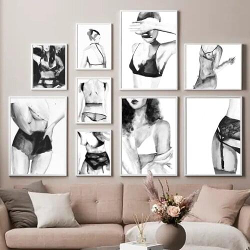 Naked Woman Paris Fashion Sexy Girl Body Wall Art Canvas Painting Nordic Posters And Prints Wall Pictures For Living Room Decor