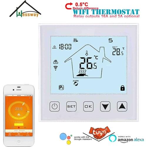 HESSWAY 3A 16A smart floor heating thermostat WIFI for hvac system thermostatic controls