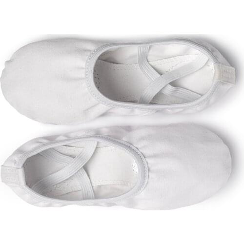 USHINE white quality full rubber band Exercising Shoes Yoga Slippers Gym Children Ballet Dance Shoes Girls Woman Kids ballerina