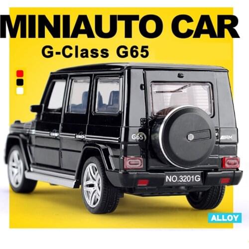 New 1:32 Diecast Car Toys SUV G65 AMG Alloy Model Car for Kids Pull Back Sound Light Metal Vehicles Children Gift Boy Collection