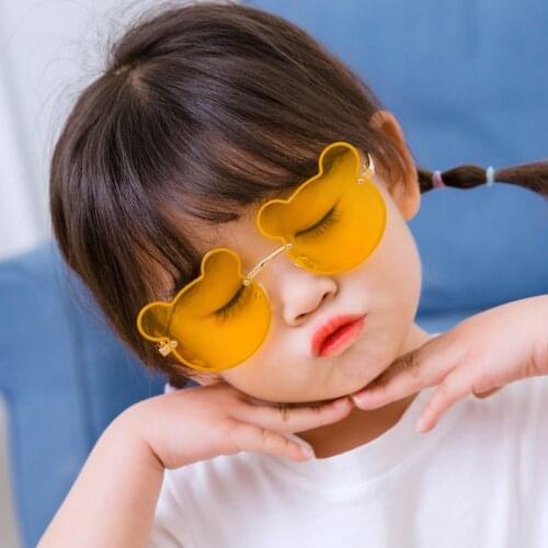 New polarized sunglasses T20302 cute teddy bear trimming frameless sunglasses cartoon street, fear of the glasses