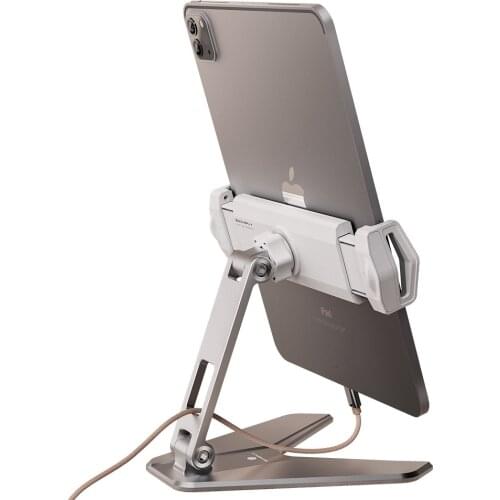 Tablet Stand Tablet Accessories, Dual Axis Adjustable Lazy Phone&Tablet Bracket, Foldable Cell Phone Holder for iPad iPhone