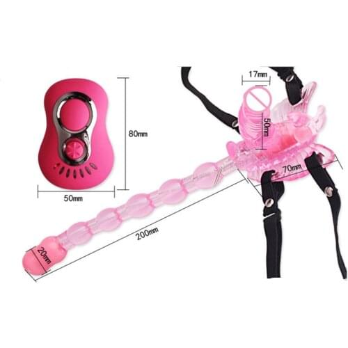 Remote Control Butterfly 7 Speeds Strap Ons Vibrator Dildo,Clitoris and Anal Sex Toys For Women,Sex Products,Women Adult toys