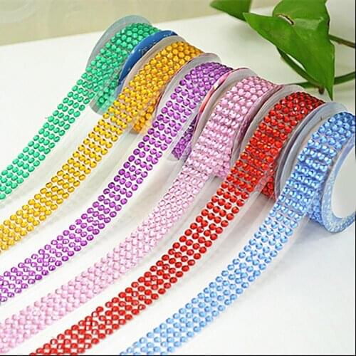 Self-Adhesive Acrylic Rhinestones Stick On Scrapbooking Craft Sticker Tape Christmas diy decoration plastic diamond tape