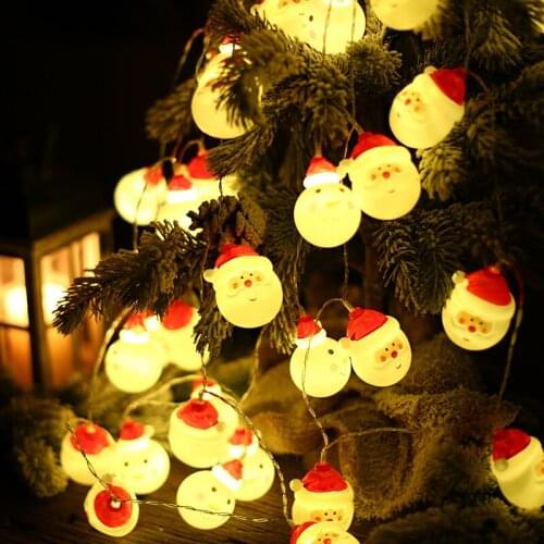 Santa Claus String LED Lights Beautiful Fancy Atmosphere Snowman Christmas Tree Party Decoration Gardens Home Wedding