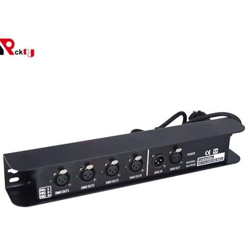 Dmx Controller 4 Port DMX Splitter Output 512x4 Channels For Dj Disco Stage Light Control