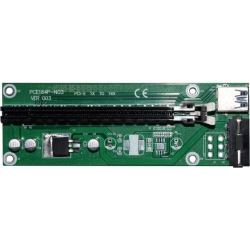 USB 3.0 PCI-E Express 1X 4x 8x 16x Extender Riser Card Adapter SATA Power Cabl for Mining Riser Card